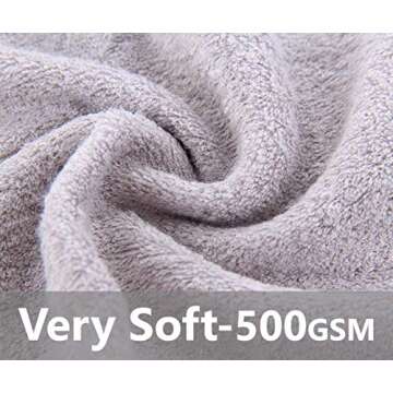 YOYOO Premium Baby Bath Towel – Viscose Derived from Bamboo, Baby Hooded Towels - Newborn Essential Cute Grey Little Elephant -Perfect Baby Registry Gifts for Boy Girl - 37.5 × 37.5 ''