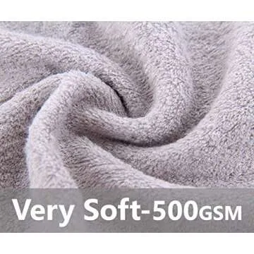 YOYOO Premium Baby Bath Towel – Viscose Derived from Bamboo, Baby Hooded Towels - Newborn Essential Cute Grey Little Elephant -Perfect Baby Registry Gifts for Boy Girl - 37.5 × 37.5 ''