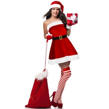 Classic Santa Girl Costume for Women – Festive & Fun Outfit