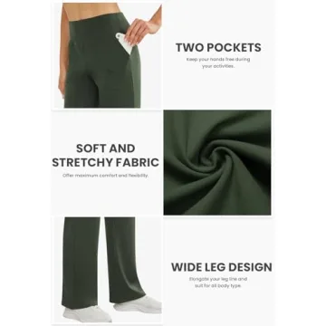 COPYLEAF Women's High Waist Yoga Pants with Pockets