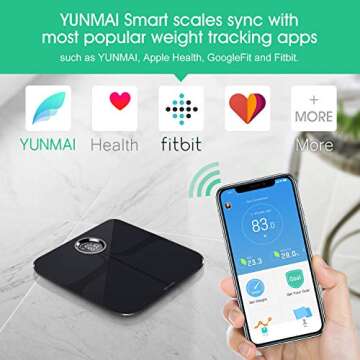 YUNMAI Premium Smart Scale - Body Fat Scale with New Free APP & Body Composition Monitor with Extra Large Display - Works with iPhone...