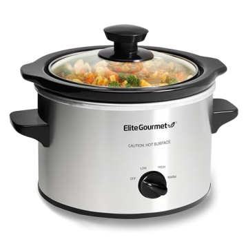 Elite Gourmet MST-250XS Electric Slow Cooker: Adjustable, 1.5 Quart Convenience