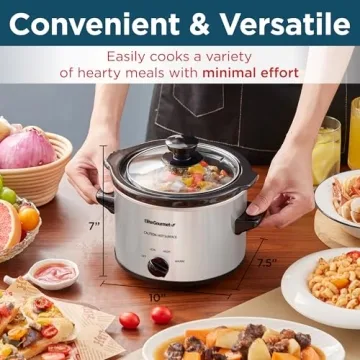 Elite Gourmet MST-250XS Electric Slow Cooker 1.5 Quart