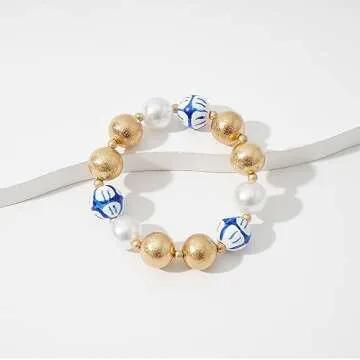 Sajidos Bamboo Tube Bangle Bracelets for Women Stacking Chunky Colorful Acrylic Beads Stretch Bracel...