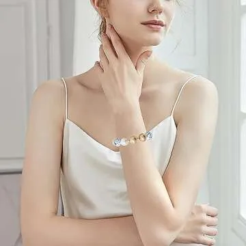 Sajidos Bamboo Tube Bangle Bracelets for Women Stacking Chunky Colorful Acrylic Beads Stretch Bracelets Friendship Summer Beach Bracelet Jewelry (J-Style4(gold))