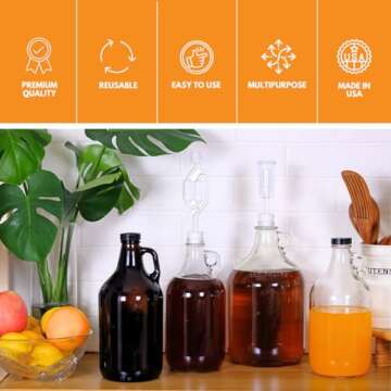 FastRack 1 Gallon Glass Water Bottle with Cap