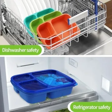 Buluker 4 Pack Eco-Friendly Bento Lunch Box Set