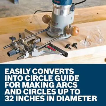 BOSCH RA1054 Deluxe Router Edge Guide with Dust Extraction Hood & Vacuum Hose Adapter