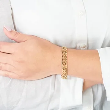 Barzel 18K Gold Plated Mesh Bracelet for Women - Brazil