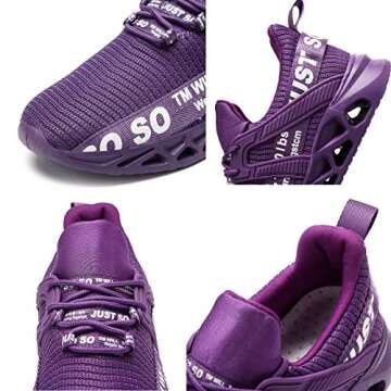 Mens Womens Athletic Walking Blade Running Shoes Breathable Lightweight Mesh Tennis Fashion Sneakers...