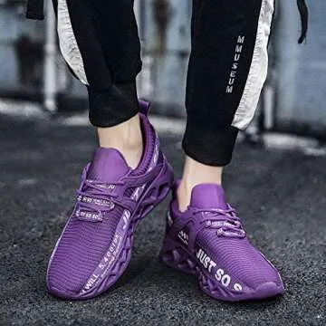 Breathable Athletic Walking Shoes for Men & Women Purple