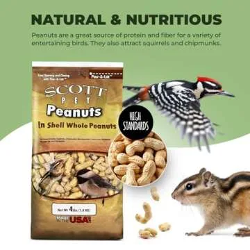 Scott Pet Wild Bird Seed Whole Peanuts for All Birds 4 lbs