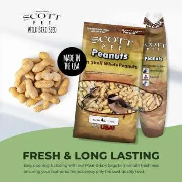 Scott Pet Wild Bird Seed Whole Peanuts for All Birds 4 lbs