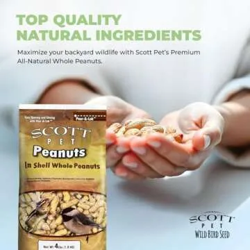 Scott Pet Wild Bird Seed Whole Peanuts for All Birds 4 lbs
