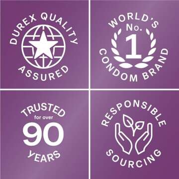Durex Pleasure Pack Assorted Condoms, Natural Rubber Latex Condoms for Men, Regular Fit, FSA & HSA Eligible, 42 Count (Packaging may Vary)