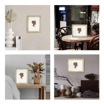 AELS 8x10 Inch Vintage Picture Frame, Elegant Antique Photo Frames with Glass Front, Photo Display, Tabletop Wall Hanging, Gift Ideas, Sage Green with Gold Trim