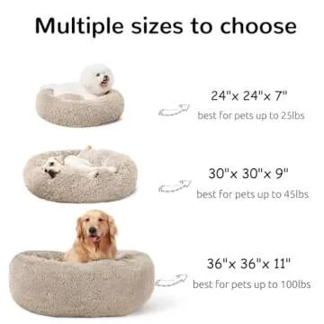 HACHIKITTY Dog Beds Calming Donut Cuddler for Pets