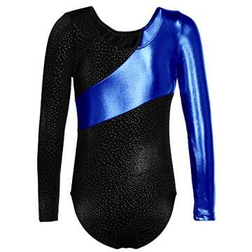 DAXIANG Gymnastics Leotard for Girls Stripe Starry Sky Long Sleeves Athletic Unitard for Little Girl...