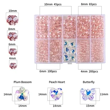FZH Briolette Glass Bead Kit 410Pcs for Jewelry Making