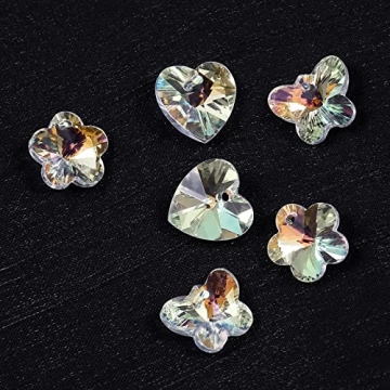 FZH Briolette Glass Bead Kit 410Pcs for Jewelry Making