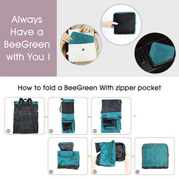 BeeGreen Teal Beach Bag for Sports and Outdoor Adventure