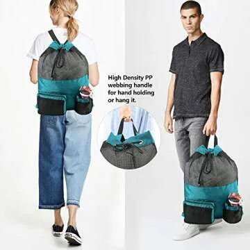 BeeGreen Teal Beach Bag for Sports and Outdoor Adventure