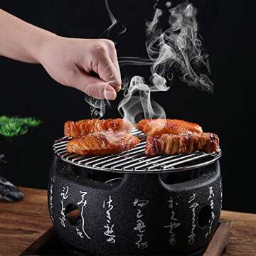 Lovt Portable Japanese BBQ Grill for Outdoor Cooking