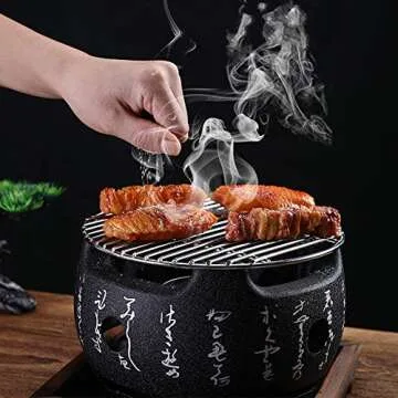 Lovt Portable Japanese BBQ Grill for Outdoor Cooking