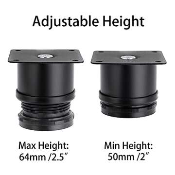 OwnMy 4PCS Adjustable Stainless Steel Furniture Legs