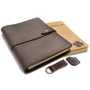 Le Vent Refillable Genuine Leather Journal - Ideal for Writers & Students