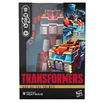 Transformers Age of The Primes Voyager Class Rescue Bot Heatwave, 7-inch Converting Action Figure, Robot Toys for Ages 8+