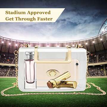 COROMAY Clear Purse for Women, Clear Crossbody Bag, Clear Stadium Purse Handbags