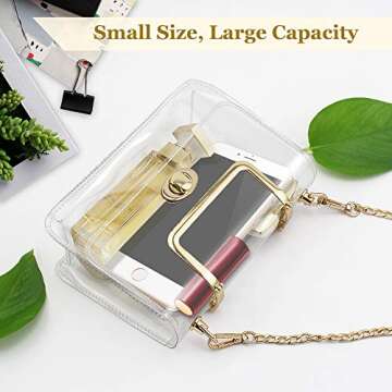 COROMAY Clear Purse for Women, Clear Crossbody Bag, Clear Stadium Purse Handbags