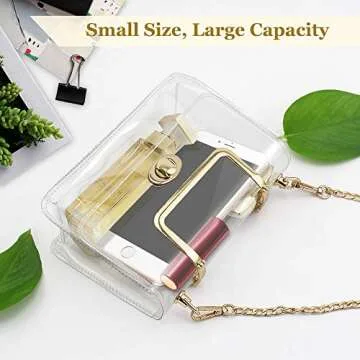 COROMAY Clear Purse for Women, Clear Crossbody Bag, Clear Stadium Purse Handbags