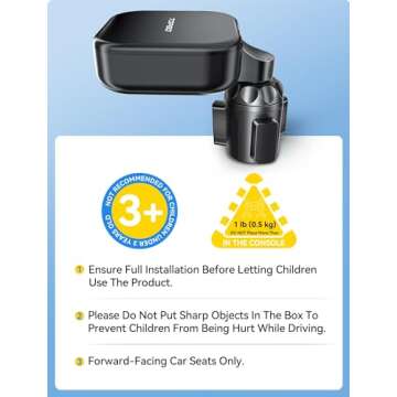 TOPGO Adjustable Car Seat Cup Holder for Kids