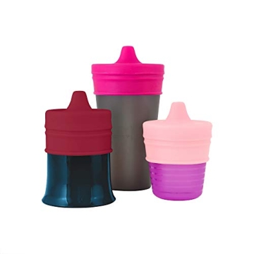 Boon Snug Silicone Sippy Cup Lids for Toddlers and Kids