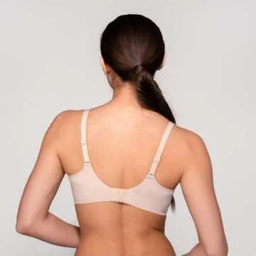 Floatley to The T-Shirt Wireless Lift Bra for Women, Soft Silky Back Smoothing Everyday Comfort Bra with Removable Pads