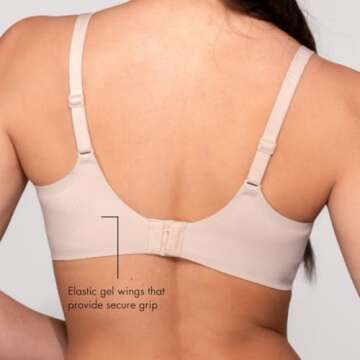 Floatley to The T-Shirt Wireless Lift Bra for Women, Soft Silky Back Smoothing Everyday Comfort Bra with Removable Pads