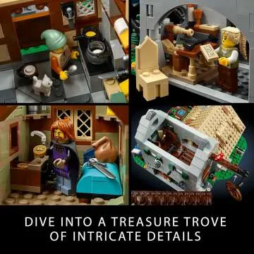 Medieval Town Square LEGO Set with 8 Minifigures
