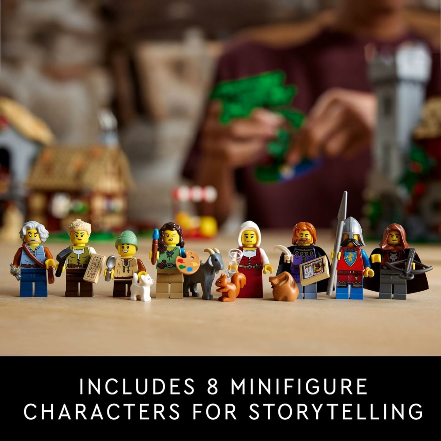 Medieval Town Square LEGO Set with 8 Minifigures