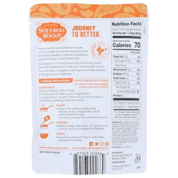 Saffron Road Coconut Curry Simmer Sauce - Gluten Free