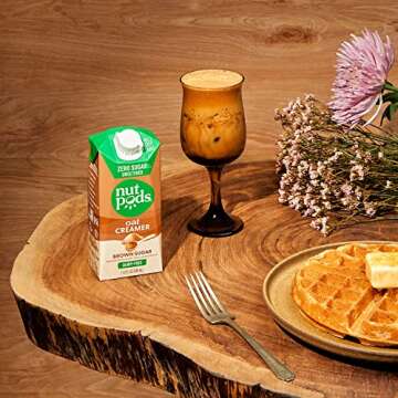 nutpods Sweetened Oat Brown Sugar Coffee Creamer - Sweetened Dairy Free Creamer With Zero Sugar, 10 Calories, Gluten Free, Non-GMO, Vegan, Sugar Free, Kosher (3-Pack)