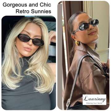 Laurinny Retro Oval Sunglasses - Vintage Chic Style