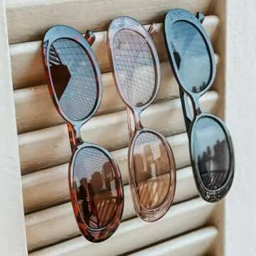 Laurinny Retro Oval Sunglasses - Vintage Chic Style