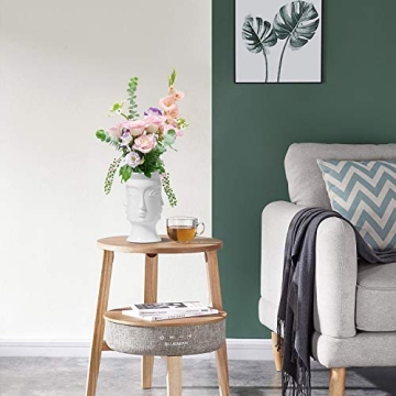 ComSaf Ceramic Flower Vase Set of 2 - Modern White Décor