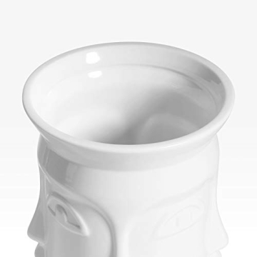 ComSaf Ceramic Flower Vase Set of 2 - Modern White Décor