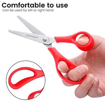 Kids Scissors 6-Pack, Scissors for School, Safety Scissors, Blunt Tip Scissors,Multipurpose Scissors Bulk,5.5 Inch