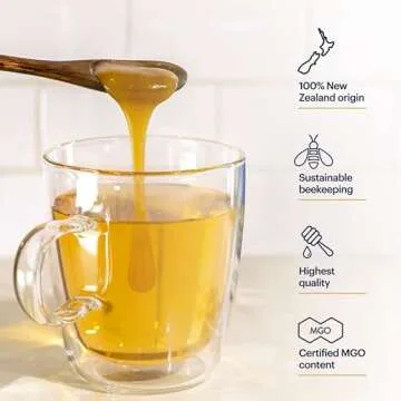 Manuka Health UMF 16+/MGO 573+ Manuka Honey (250g/8.8oz), Superfood, Authentic Raw Honey from New Zealand