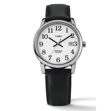 Timex Easy Reader 35mm Leather Strap Watch