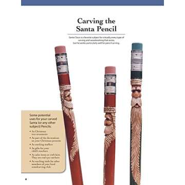 Whittling Pencils: Projects and Techniques (Fox Chapel Publishing) Learn the Slender Craft of Pencil Carving with Step-by-Step Instructions for a Santa, Wood Spirit, Leprechaun, & Uncle Sam